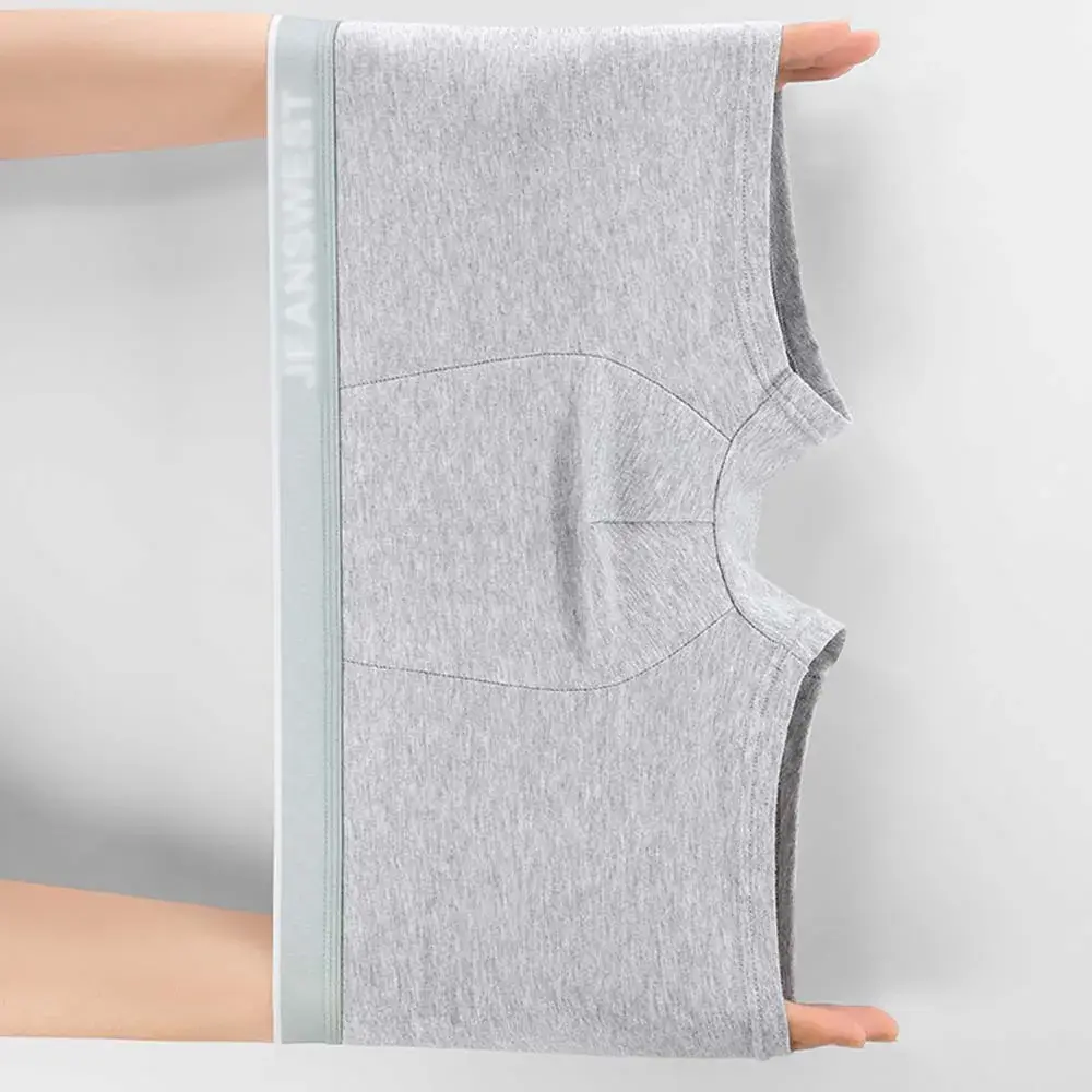 4/8Pcs Men's Panties Cotton Breathable Men's Clothing Letter Waistband Man Underwear Solid Color Plus Size Boxers Man — image 2