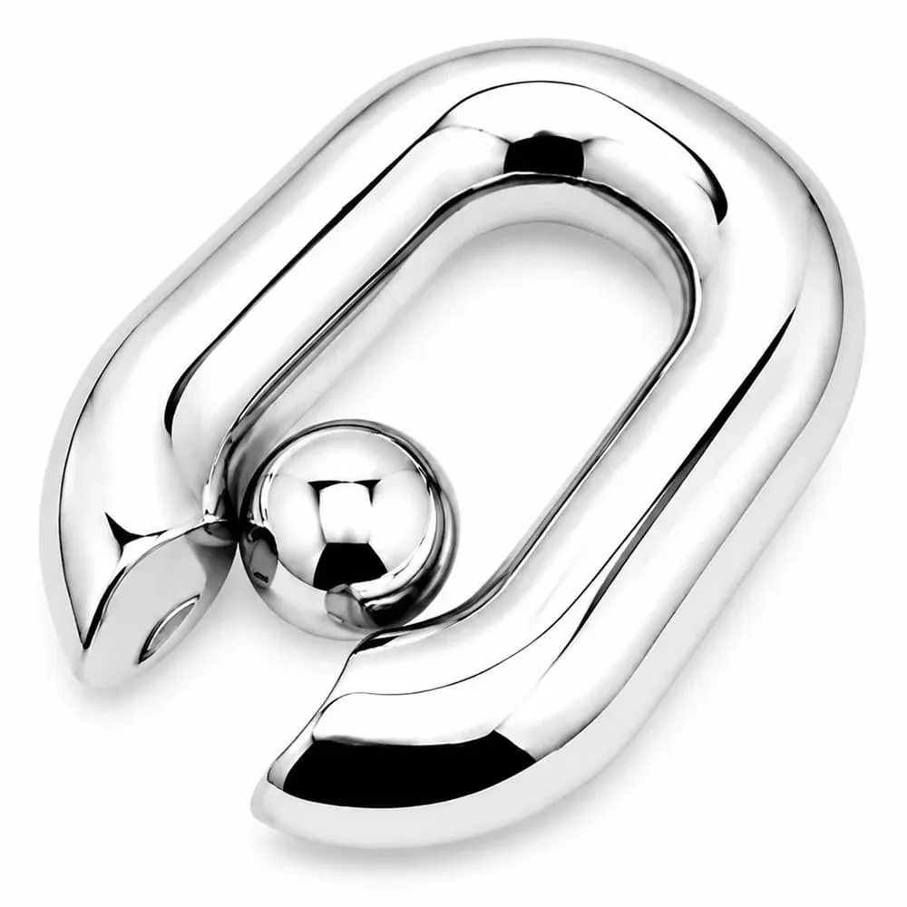 Male Heavy Duty BDSM Stainless steel Ball Scrotum Stretcher metal penis bondage Cock Ring Delay ejaculation male new Sex Toy men — image 5