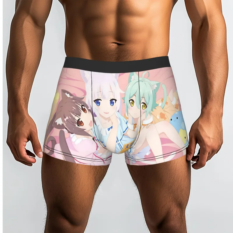 Anime N-Nekopara Chocola Vanilla Underwear Men Printed Game Boxer Briefs Shorts Panties Soft Underpants — image 24