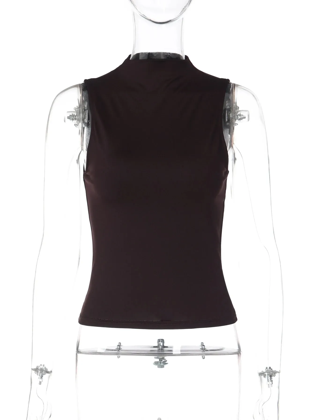 Hugcitar Γυναικεία Μόδα Μασίφ ζιβάγκο Μασίφ σέξι Crop Tank Top Καλοκαιρινό Γυναικείο Casual Στολή Streetwear Party Χονδρική — image 6