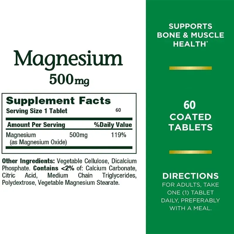 Soomiig Magnesium Oxide 500 Mg מפעיל את הפעילות של אנזימים מרובים ומקדם בריאות העצם
