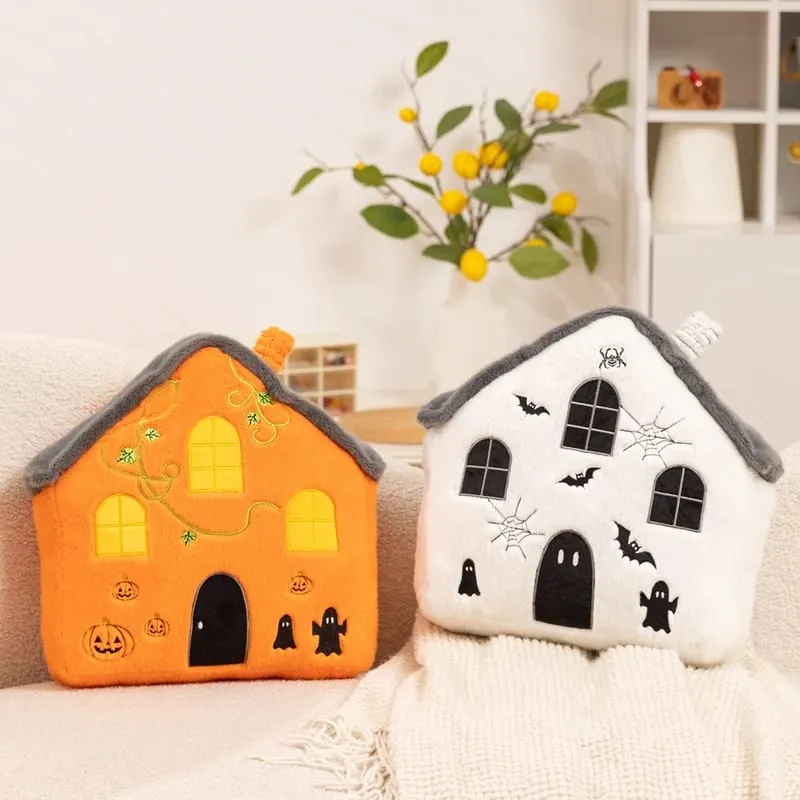 Νέο Creative Halloween Ghost Plushie Soft Toy Pumpkin House Μαξιλάρι βελούδινο Αστείο τρομακτικό διακοσμητικό μαξιλάρι για πάρτι για το σπίτι — image 4
