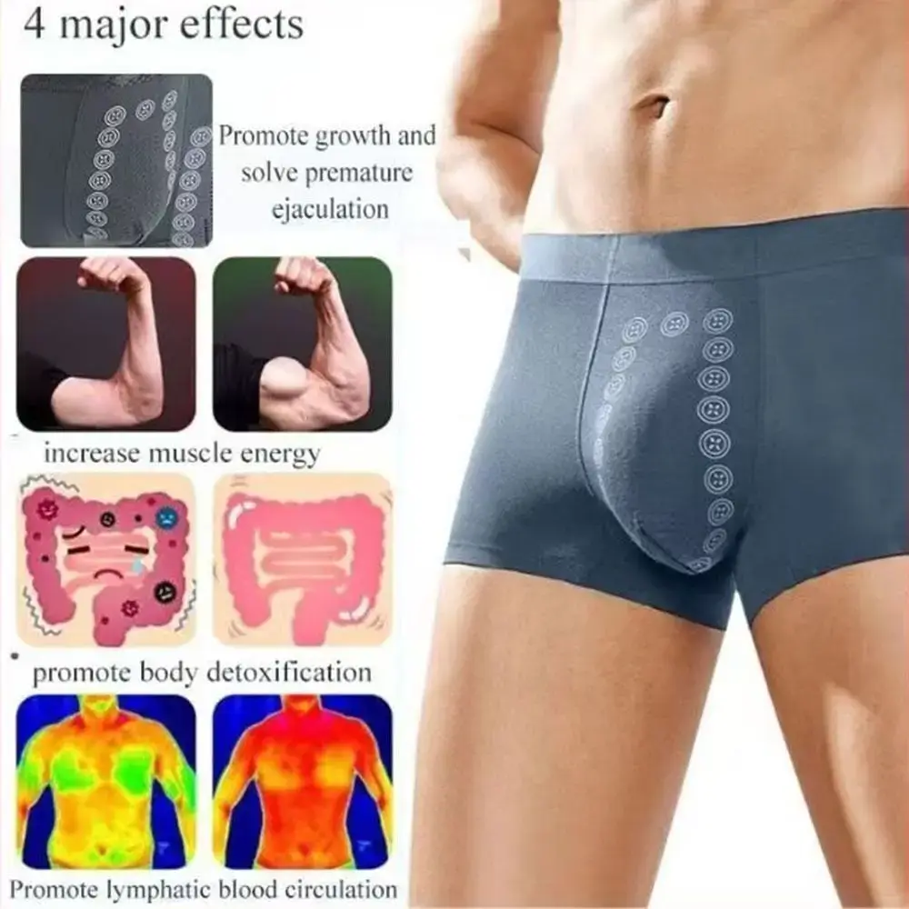 Quần lót nam bằng vải polyester Sợi co giãn trị liệu từ tính Quần lót nam Quần lót thoải mái để sử dụng thông thường