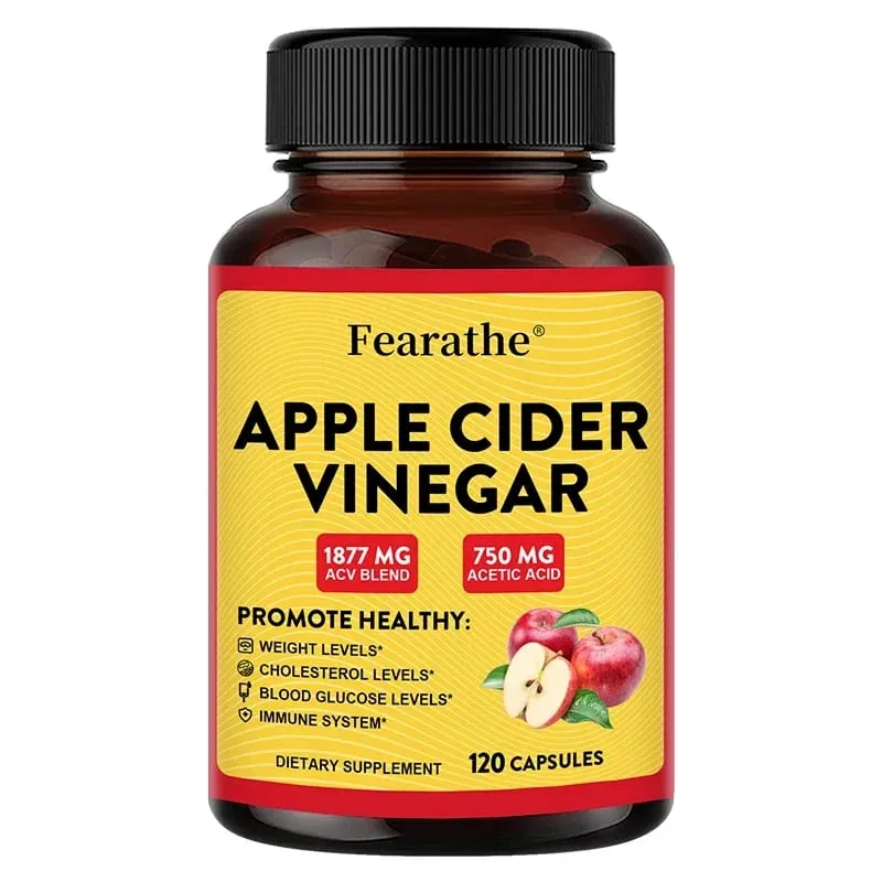 Apple Cider Vinegar Capsules with Zinc & Vitamin D3 Support Metabolic Immune Digestive Gut Wellness & Daily Body Management