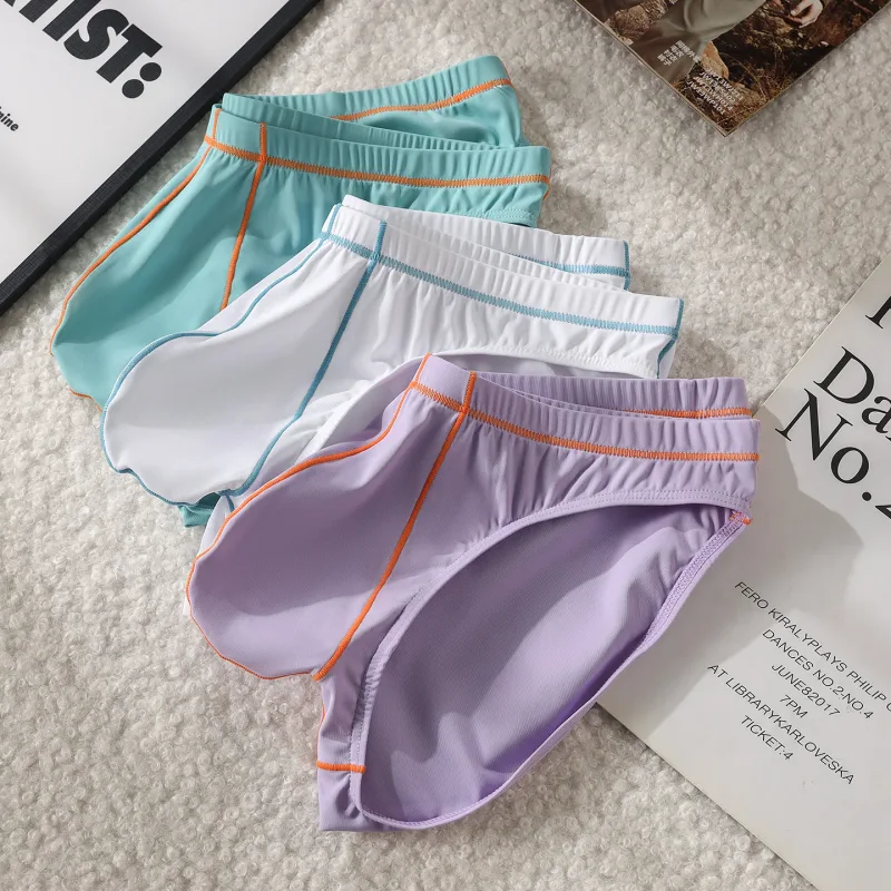 Mens Underwear Briefs SoftNylon Panties For Man Brief Shorts Homme Ropa Patchwork Low Waist Underpants Cueca Plus Size M-XXL — image 9