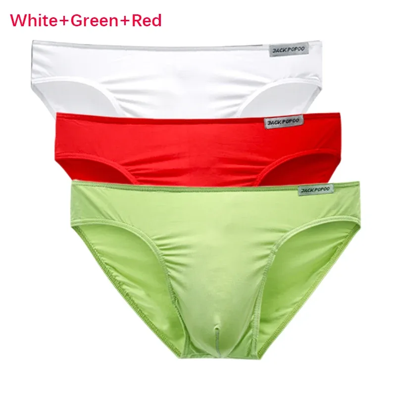 3PCS/Lot Men's Underwear Modal High Quality Soft Briefs Breathable Comfortable Youth Underpants Male Sexy U Bulge Pouch Panties