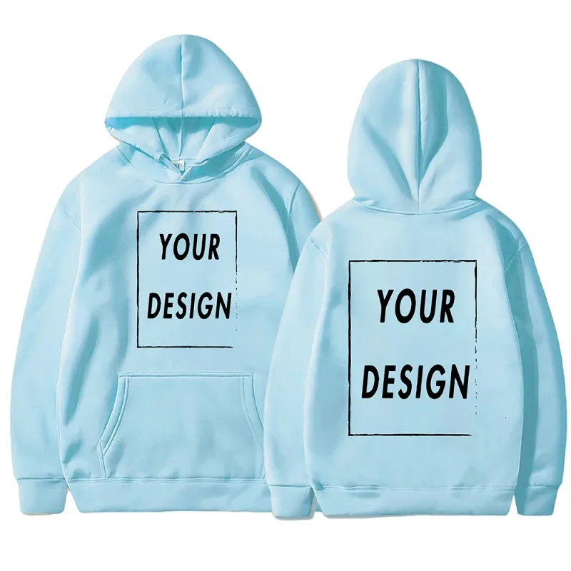 Il tuo logo/immagine del marchio di design personalizzato personalizzato ovunque uomo donna felpa con cappuccio fai da te felpa con cappuccio casual moda nuova — image 13