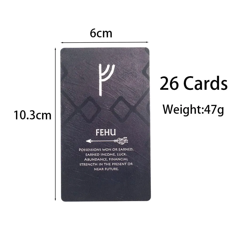 Tarot Runes Oracle Deck 26 Cards 10*6,3cm Επιτραπέζιο παιχνίδι για Life Lighting and Transformation — image 6