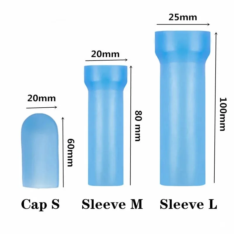 Penis Sleeves Extender Penis Enlargement Sleeve Elastic Glans Cap Silicone Genital Sleeve Stretcher Pump Sex Toys for Men Adults