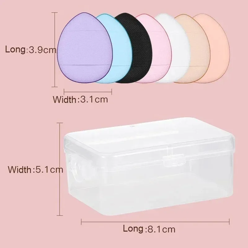 10 יחידות Mini Finger Puff Foundation כרית אוויר קטנה פודרה ספוג קונסילר BB Cream כלי איפור קוסמטי
