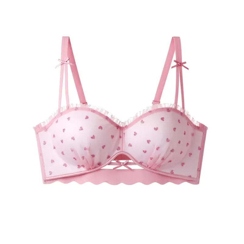 Babae 2026 Bagong Purong Pagnanais French Lace Half Cup Bra Maliit na Bust Push Up Anti Sag Comfort Pang-araw-araw na Pagsuot ng Mga Babae na Lingerie Brassiere — image 8