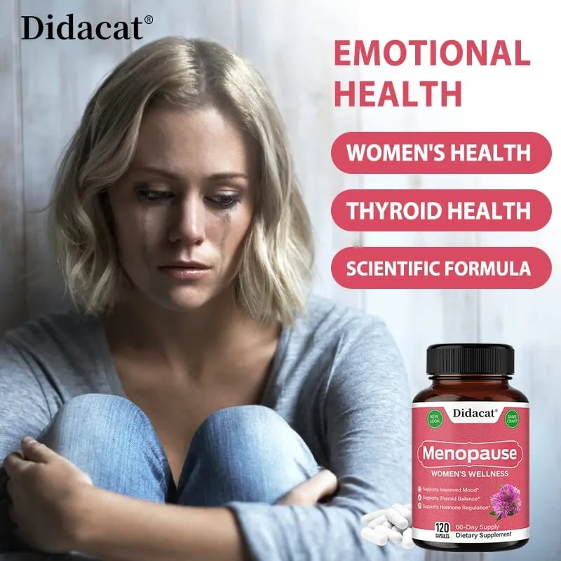 Menopause Relief Capsules - Improves Metabolism Support Weight Management Hot Flashes Night Sweats Mood Supplements for Women