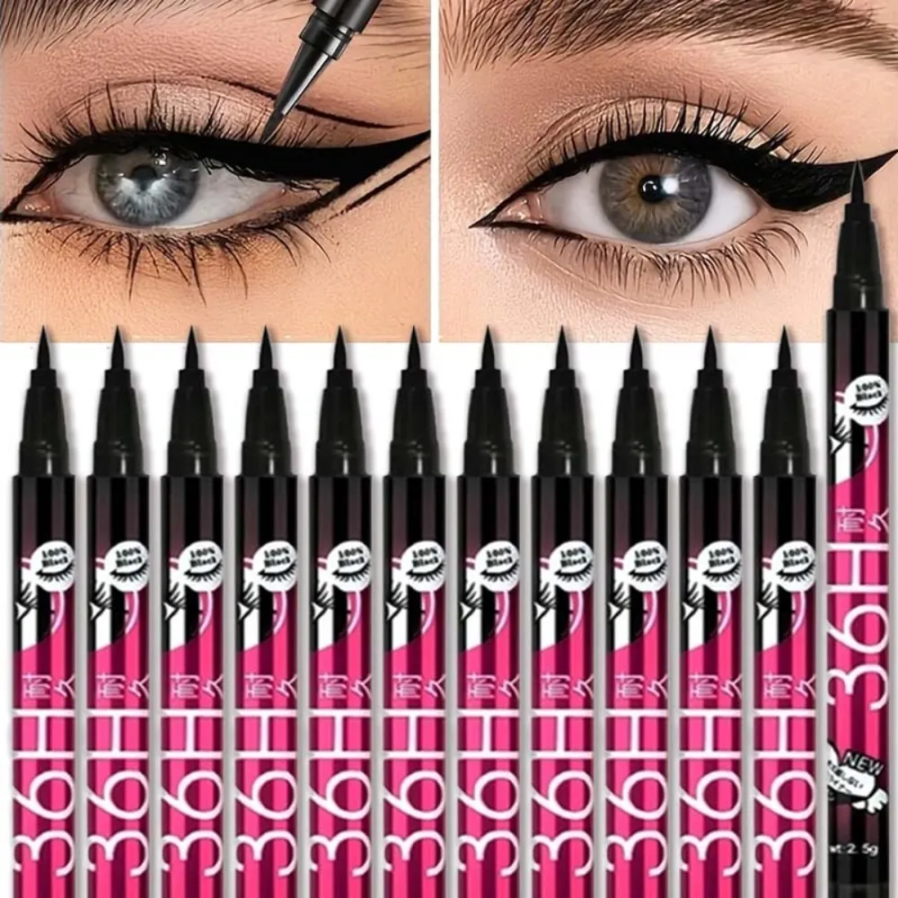1/3/5pcs Smooth Black Liquid Eyeliner Pen Ultra-fine Pen Tip 36H Eye Liner Pencil Waterproof Long-lasting Beginner Make-up
