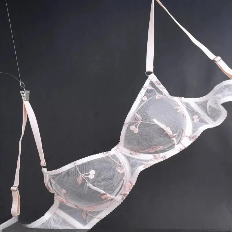 Europese stijl Kant Doorschijnend borduurwerk Beugelbeha Minimizer Grote buste Anti-verslapping Ondersteuning Comfort Zachte lingerie S-XL