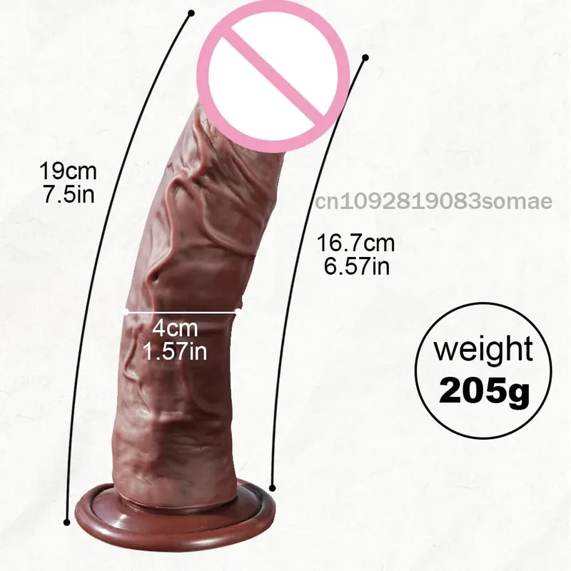 Realistic Dildo for Women Silicone Beginner G-spot Anal Stimulation Dildo with Strong Suction Cup for Adult Sex Toy Masturbator