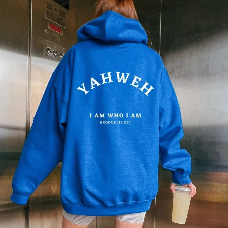 20256 Heren Bestseller Christian YAHWEH Hoodies Jesus Hombre Mode Populaire Streetwear Brief Gedrukt Vrouwen Hoody