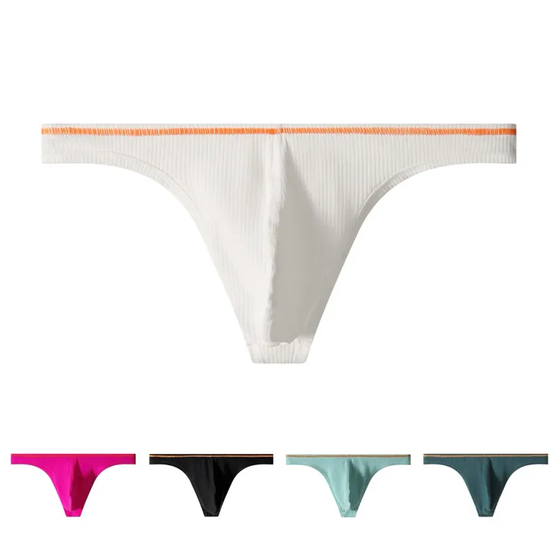 1pc Men Solid Thin Edge G-strings Sexy Thongs Elastic Low Rise U Convex Pouch Underwear Breathable Comfortable Panties — image 10