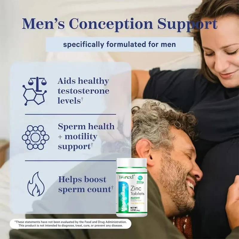 Best Magnesium Zinc Supplement 60 Tablets Increase vitality Immune Health