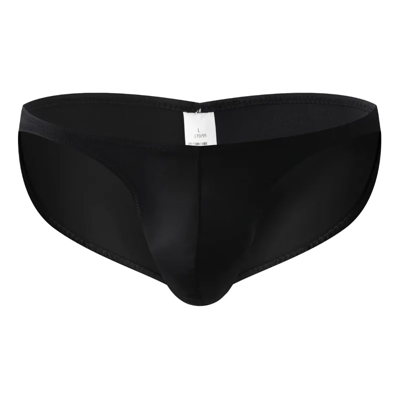 Men's Low Rise Gym Briefs Smooth Satin Sport Training Underwear Bodybuilding Ultra Thin Quick Dry Fitness Workout Butt-lifting