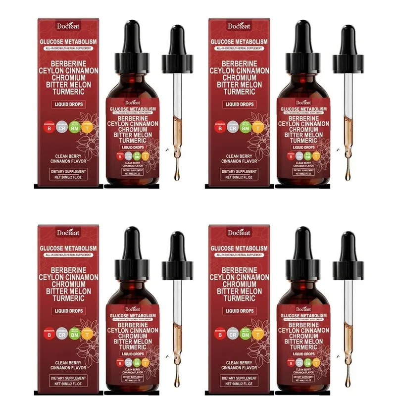 Docteat Glucose Metabolism Folyékony cseppek berberinnel és ceyloni fahéjjal, elősegítik a sima légzést és a légutak tisztaságát 60 ml — image 10