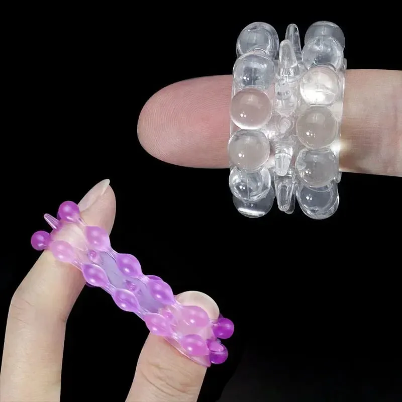 3db Stretchy Stay Hard Gyöngyös kakasgyűrű Késleltetett magömlés edző Scrotal Binding Ball Hordágy Szilikon Cockring Férfi Szexjátékok — image 3