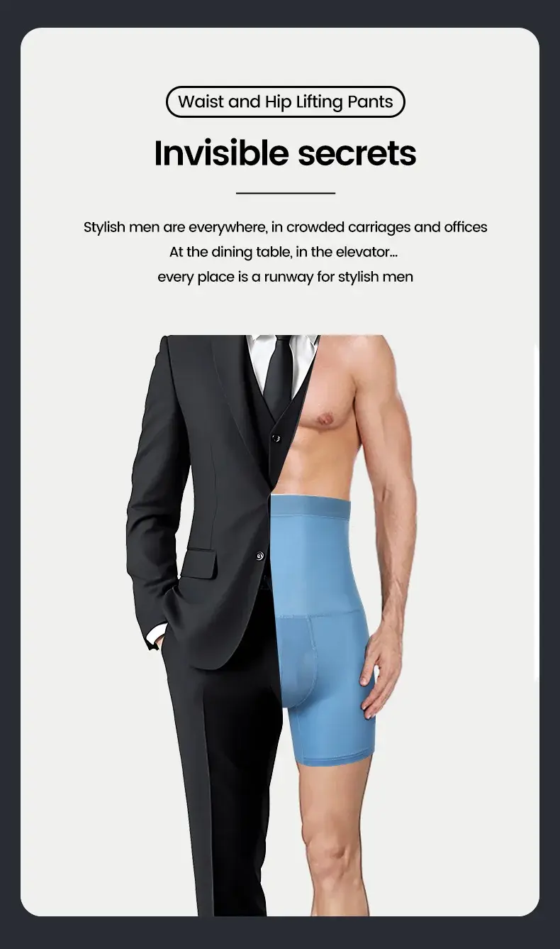 3PCS Men's sports underwear: high-waisted, belt-cinching, lengthened, anti-leg chafing, waist-protecting, flat-angle shorts — image 19