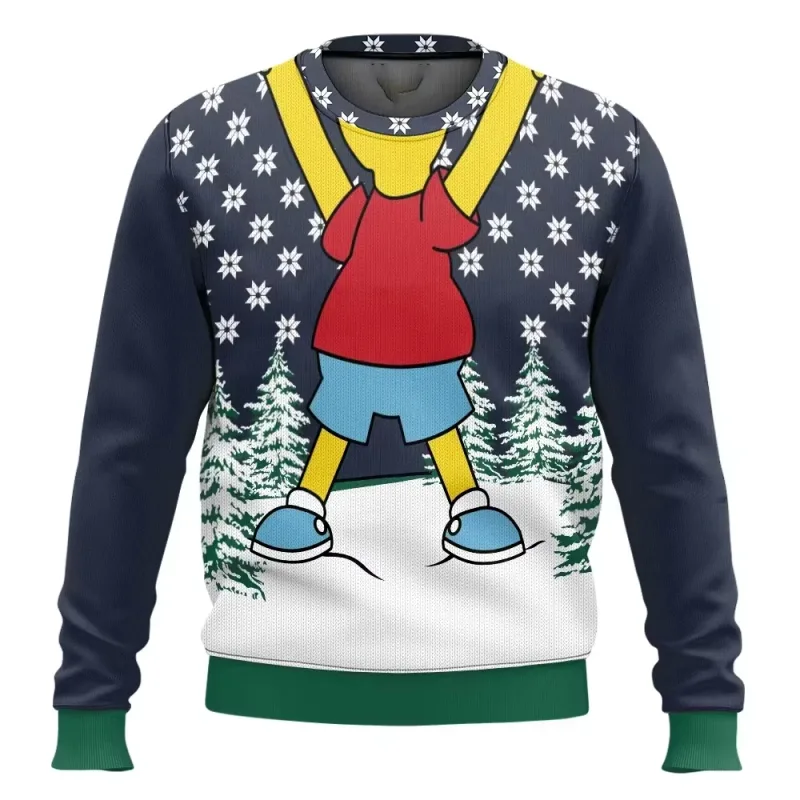 outono e inverno de volta ao futures suéteres feios de Natal, camisas de anime de desenho animato per homens e mulheres, roupas
