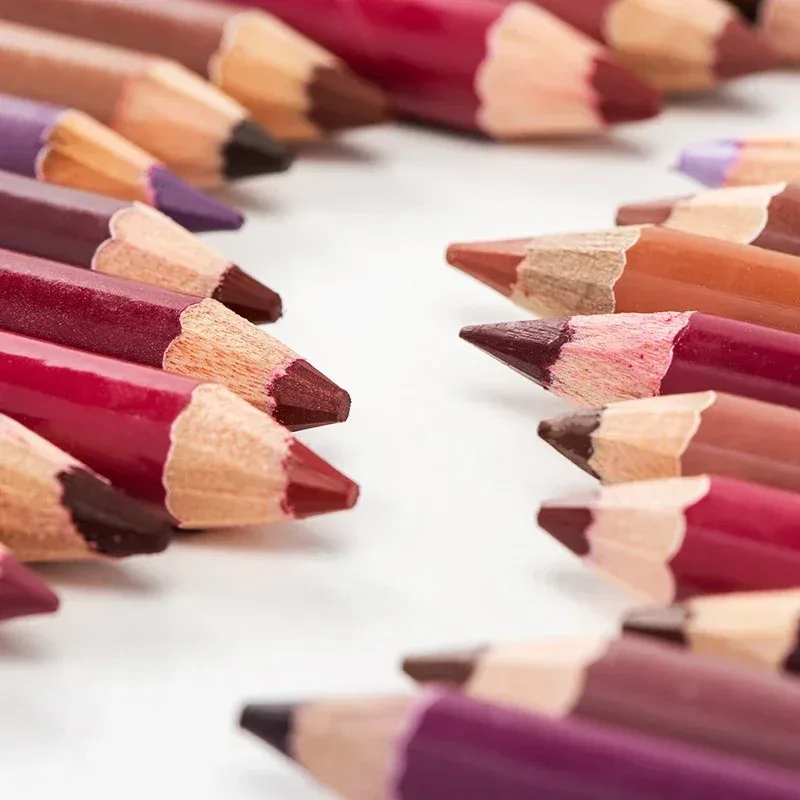 28Color Antifouling Lip Liner Professional Lipstick Pen Precise Waterproof Lip Outline Pencil Lip Makeup Lasting Eyeliner Creamy