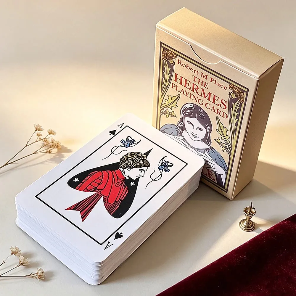9*6cm The Playing Card Deck Vintage Art Mga Fortune Telling at Divination Cards 54 Pcs Full Set Poker Deck Double-embossed