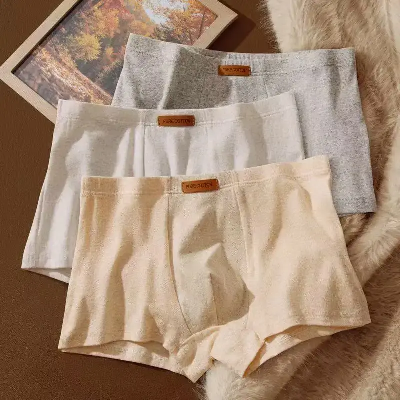 1Pcs Men's Jacquard Underwear Solid Colorful Cotton Boxer Briefs Plus Size 6XL Breathable Comfortable Lingerie Sexy Panties 3256812989647822 — image 1
