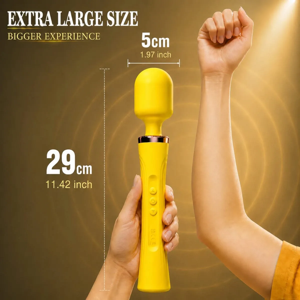 29cm Large AV Wand Vibrator Super Powerful Rechargeable Silicone Adults Sex Toy for Women Strong Vibration Personal Massager — image 2