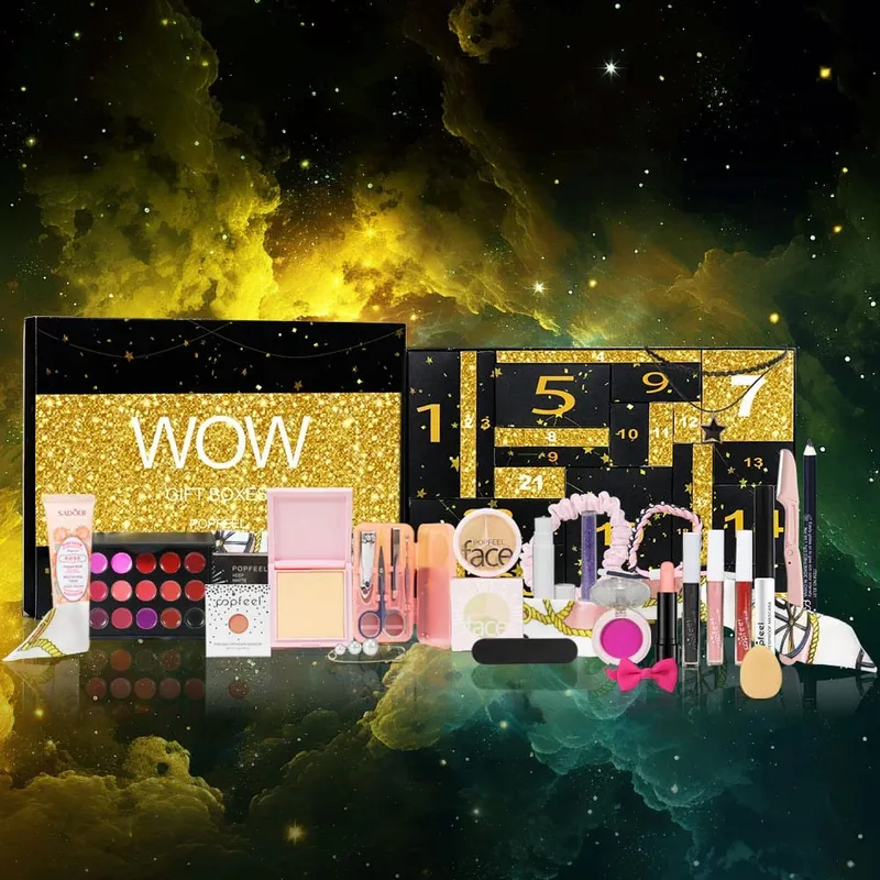 Deluxe Girls Makeup Gift Set - 24-Piece Countdown Count Surprise Box με Concealer κραγιόν και πούδρα -για δώρο γιορτών — image 6
