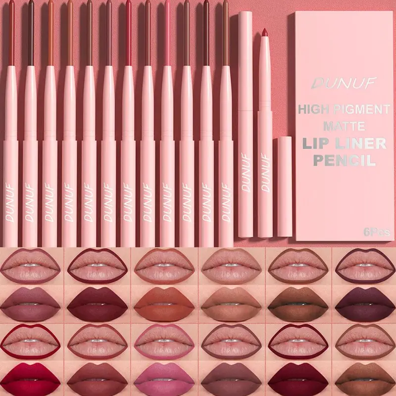 Σετ στυλό 6 χρωμάτων Lip Liner Αδιάβροχο Αδιάβροχο Εύκολο Χρώμα Διαρκές που δεν ξεθωριάζει Σετ Lip Gloss Beauty Makeup — image 2