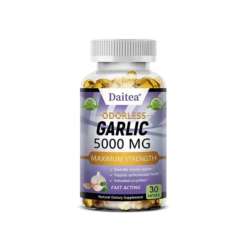 Garlic Extract Capsules 5000mg Balance Cholesterol Help Immunity Heart Health Detoxification Cleansing — image 9