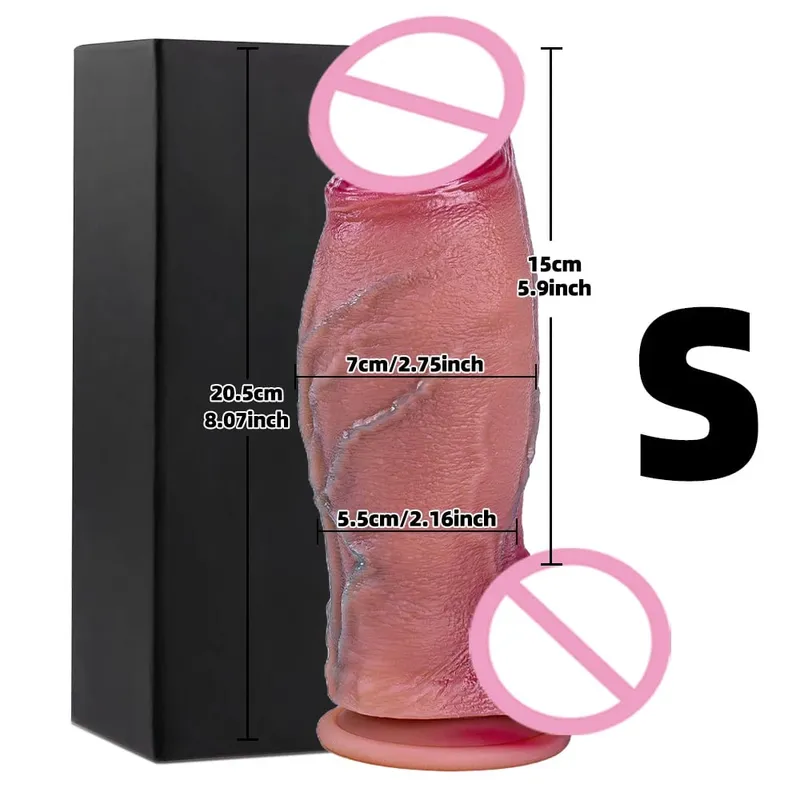 דילדו גדול מציאותי פין מזויף ענק עם כוס יניקה גמיש זין מלאכותי נקבה נרתיק אוננות אנאלית עבור צעצוע מין לסביין
