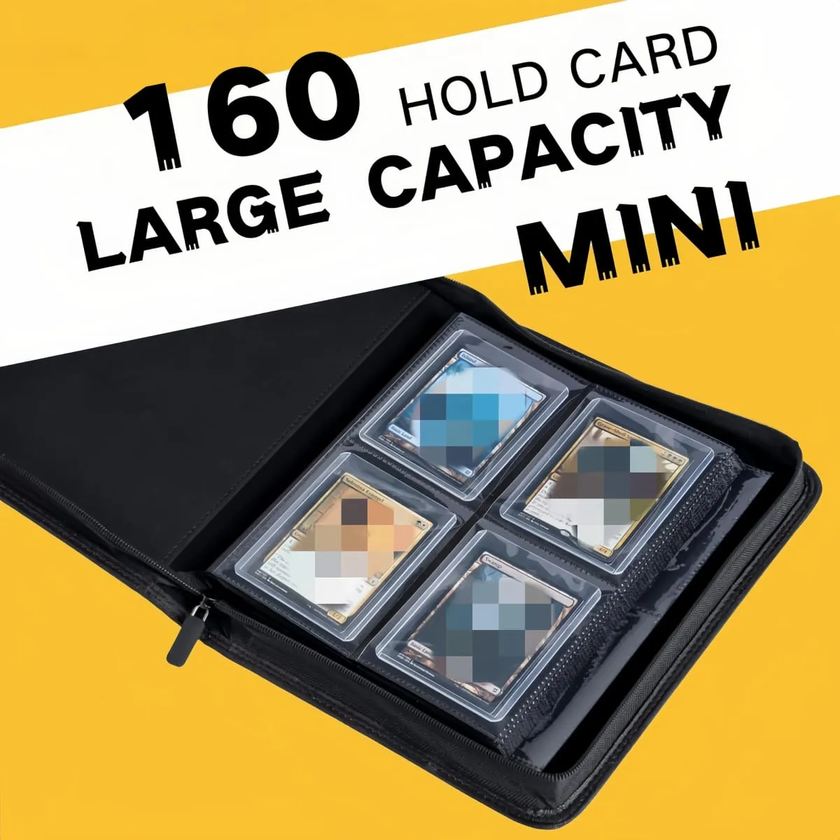 TopLoader 4-Pocket Card Binder (160 Cards) – Μαύρο/Αποθηκευτικός χώρος βιομηχανικής αντοχής για κάρτες TCG και αθλητικές κάρτες. Το όνειρο του συλλέκτη
