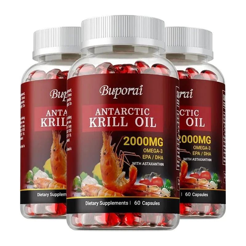Antarctic Krill Oil 2000MG - Contains Astaxanthin Promotes Brain and Heart Health Antioxidant Metabolism and Boosts Immunity — image 11