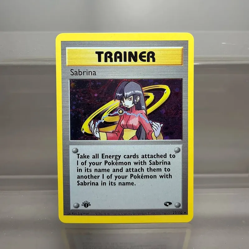 PKM Cards 1st Edition Gym Challenge 1996 Base Set Single Foil Cards Mewtwo Gengar Raichu Game Collection Cards PTCG Proxy Cards