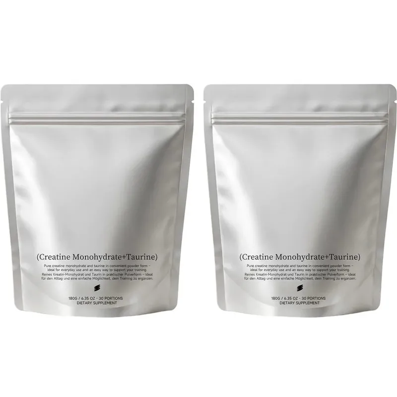 Creatine Monohydrate Taurine Fine Powder Supplement Daily Support for Sports Training Men & Women 180g 30 Day Supply