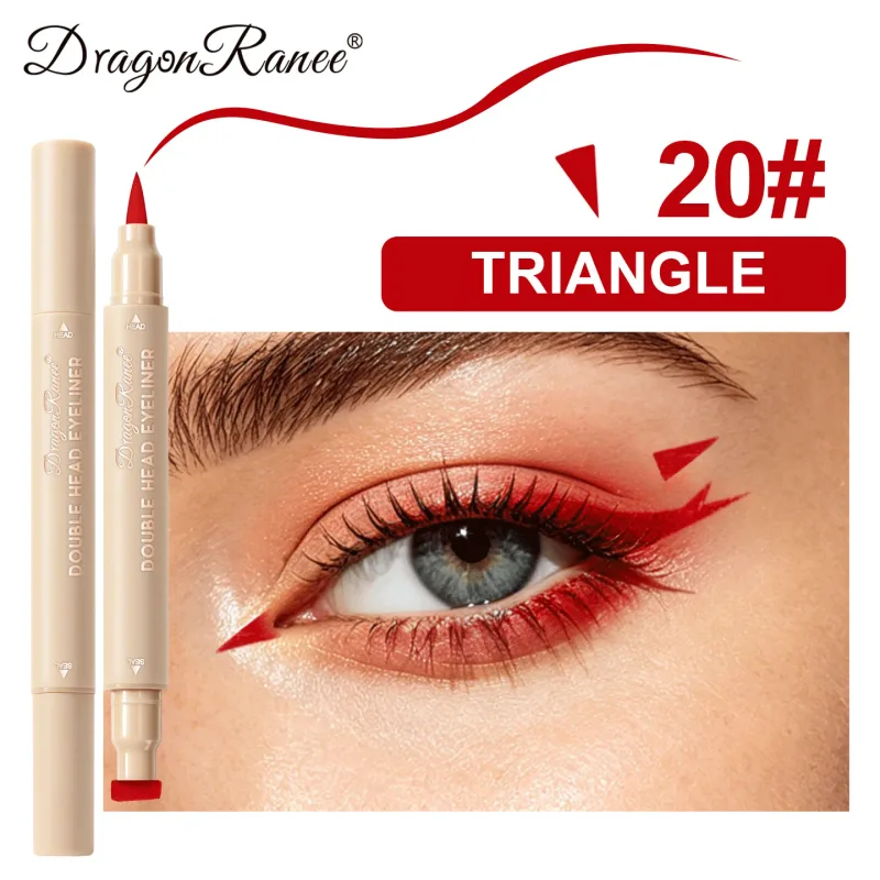 2-σε-1 διπλό άκρο Stamp Seal Eyeliner Γρήγορο Στέγνωμα Αδιάβροχο και Αδιάβροχο, Αδιάβροχο και Αδιάβροχο Δεν είναι εύκολο να μουτζουρώσετε Πολύχρωμο Μακιγιάζ Ματιών — image 26
