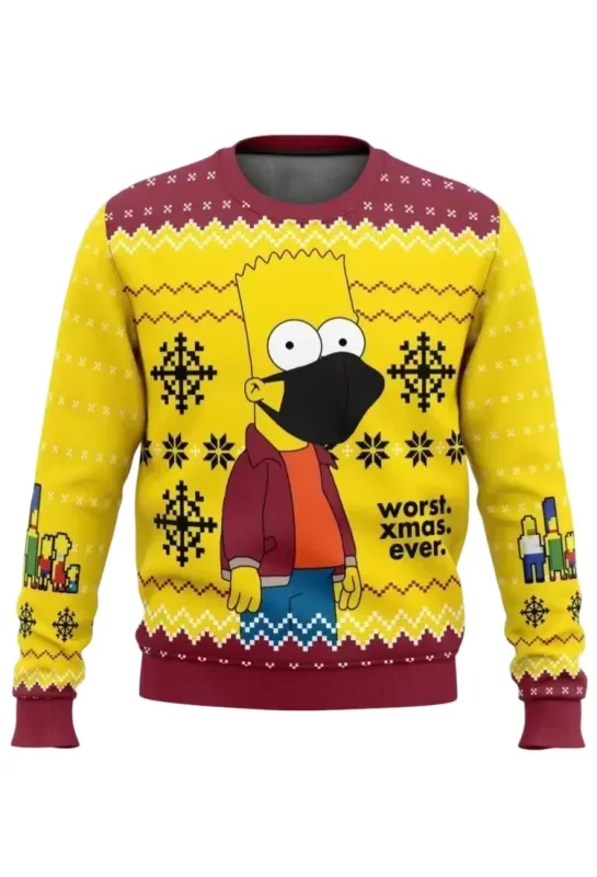 outono e inverno de volta ao futures suéteres feios de Natal, camisas de anime de desenho animato per homens e mulheres, roupas