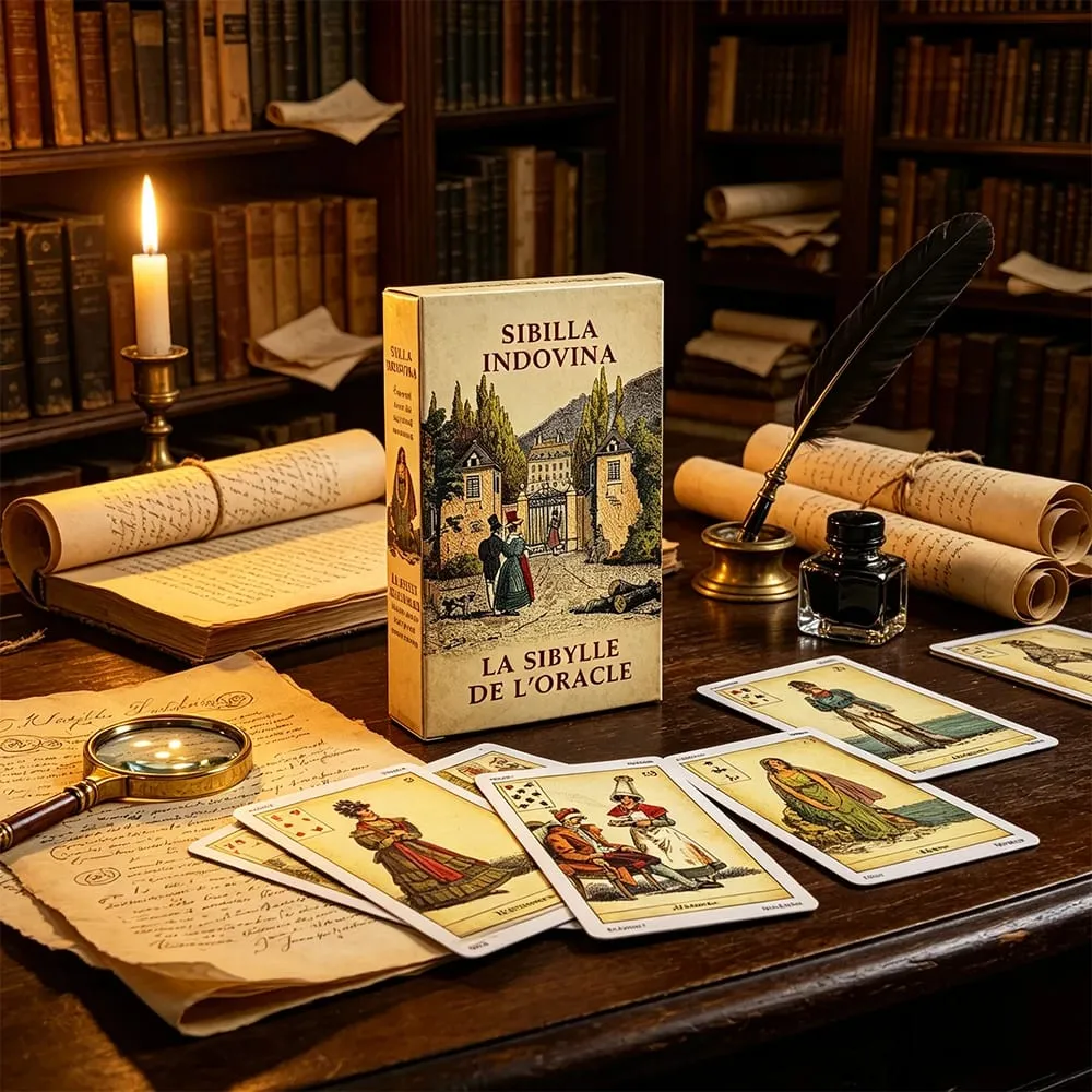 Sibilla Oracle Cards 52 Cards Παιχνίδια ιταλικής παραδοσιακής μαντικής τράπουλας Τέλεια για Καθημερινή Ζωή Ανάγνωση και Καθοδήγηση Σχέσεων — image 2