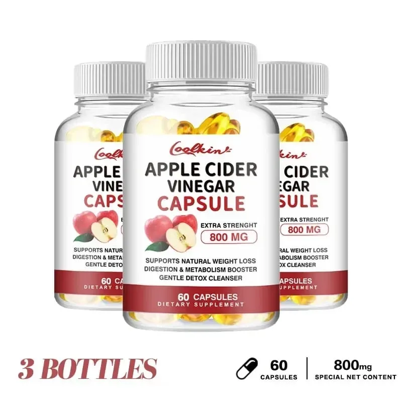 Apple Cider Vinegar Capsules - Fat Burning Appetite Suppressant Weight Management DetoxSupplements