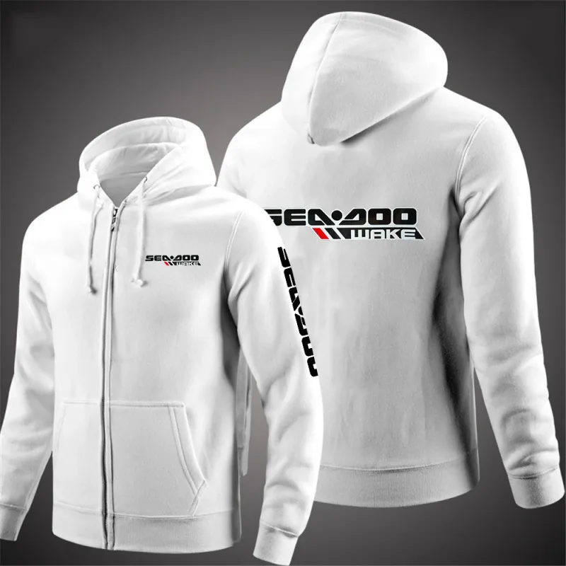Sea Doo Seadoo Moto 2023 Men New Long Sleeves Cotton Solid Color Zipper Couples Hoodies Custom Sweatshirt Fashionable tops — image 5