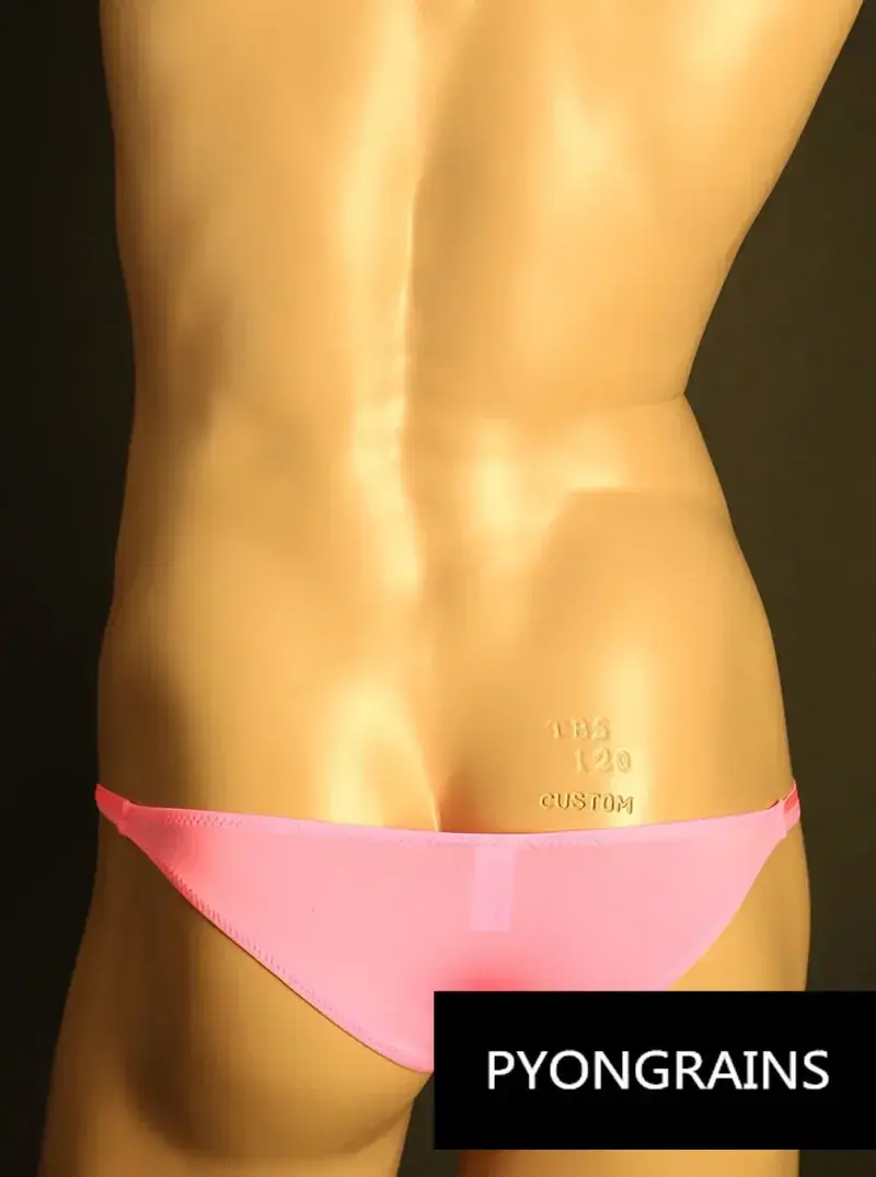 남자 조정 가능한 금속 O-링 더블 얇은 스트랩 비키니 팬티 낮은 상승 부드러운 얼음 실크 3D U 볼록한 주머니 섹시한 남성 속옷 — image 12