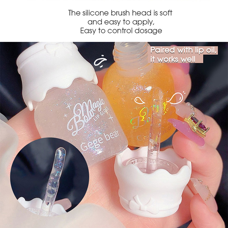Butterfly shaped milk can lip balm moisturizes and moisturizes the mirror surface with a shimmering and pouty lips