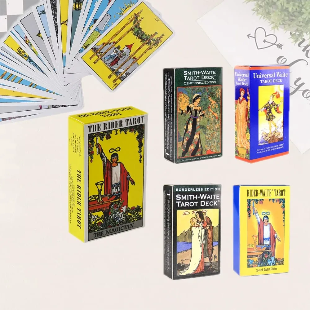 Hot Sell Rider Waite Tarot Card Divination Personal Use Tarot Deck Full English Spanish Version Oracles Deck for Girl Board Game