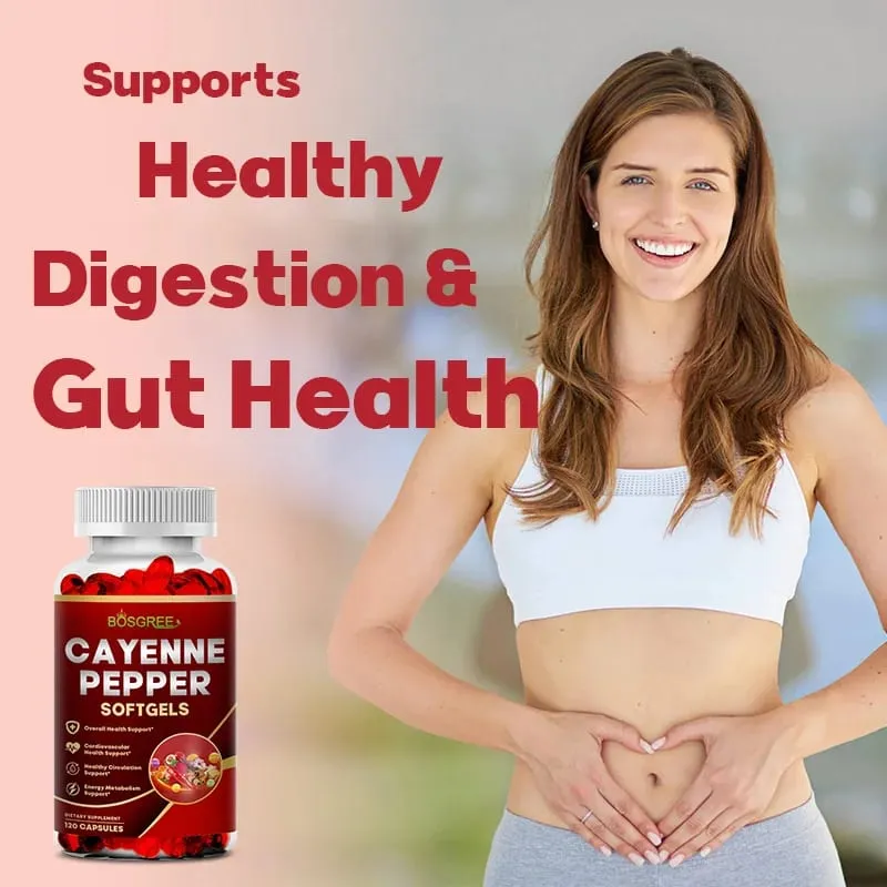 Cayenne Pepper Capsules-Supports Cardiovascular Health Improves Digestion & Blood Circulation Vitamins D3 K2 Herbal Supplement
