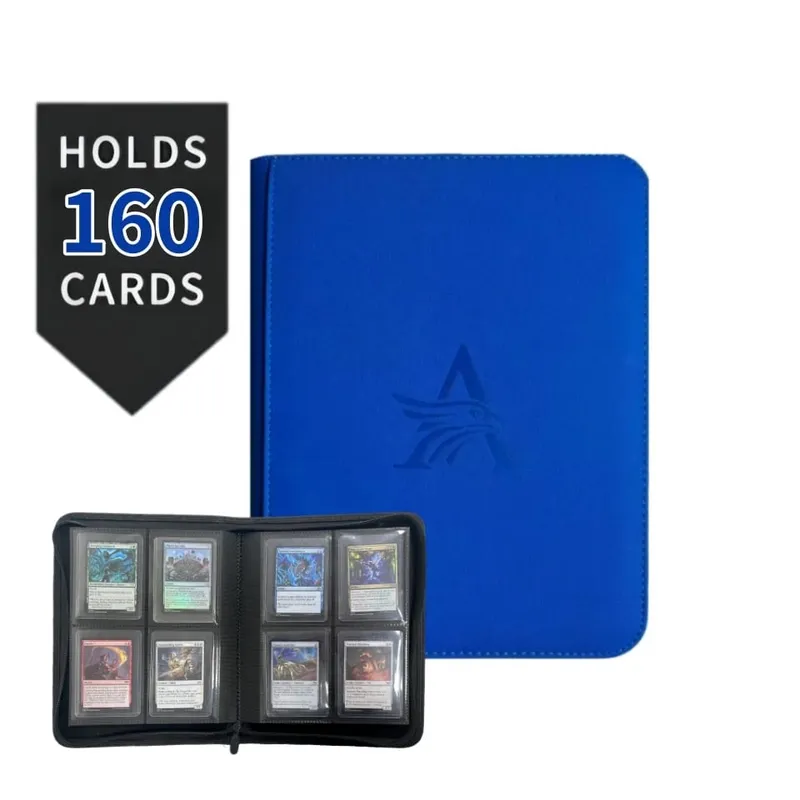 TopLoader 4-Pocket Card Binder (160 Cards) – Μαύρο/Αποθηκευτικός χώρος βιομηχανικής αντοχής για κάρτες TCG και αθλητικές κάρτες. Το όνειρο του συλλέκτη