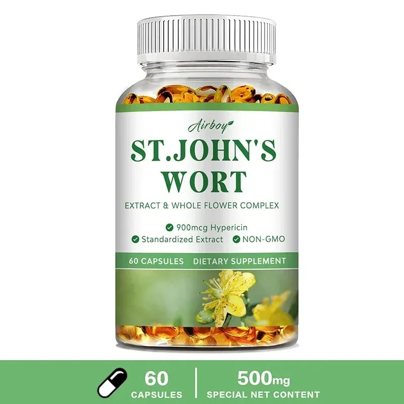 St. John's Wort - Relaxation Supplement That Helps Soothe The Nervous System Relieve Stress Improve Mood and Regulate Sleep